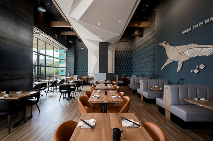 AMKO T10 Plank White Oak Live Edge Restaurant Table Top