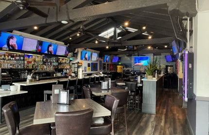 AMKO M5560BS Metal Frame Full Upholstered Seat Restaurant Barstool