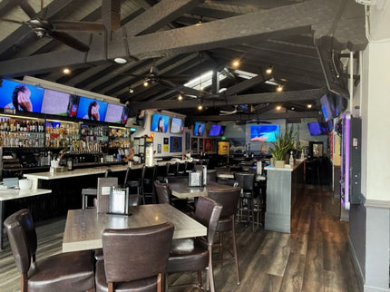 AMKO M5560BS Metal Frame Full Upholstered Seat Restaurant Barstool