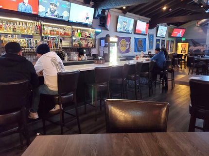 AMKO M5560BS Metal Frame Full Upholstered Seat Restaurant Barstool