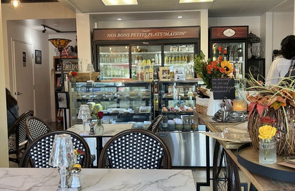 AMKO T76 White Marble HPL Restaurant Patio Table