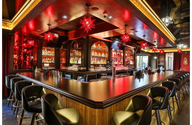 AMKO M3567 Metal Frame Swivel Restaurant Barstool