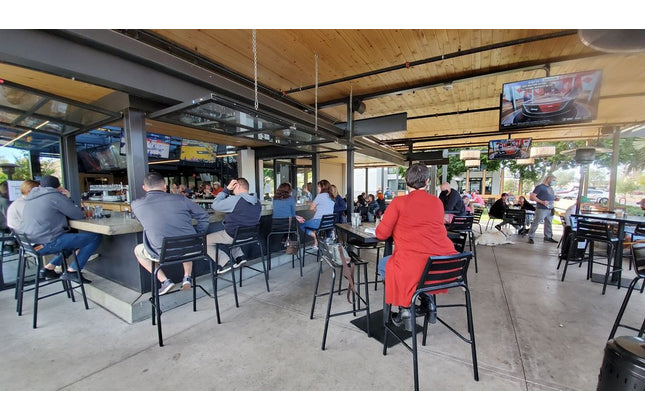 AMKO AL7712BS Black Commercial Grade Restaurant Barstool