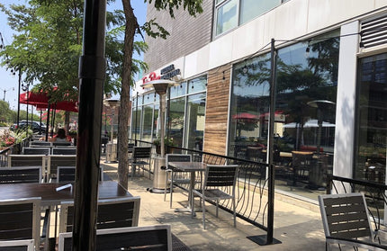 AMKO 528SB Silver Black Aluminum Commercial Grade Restaurant Chair