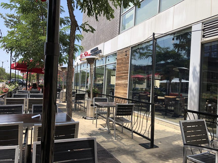 AMKO 528AB Silver Black Aluminum Commercial Grade Restaurant Chair