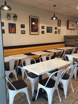 AMKO M7781 White Commercial Grade Restaurant Chair