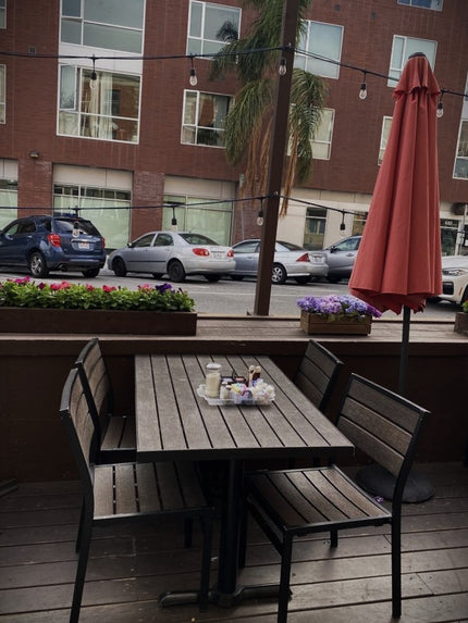 AMKO 519SB Mocha Aluminum Commercial Grade Restaurant Chair