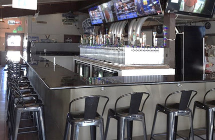 AMKO M7788 Pewter Commercial Grade Restaurant Barstool