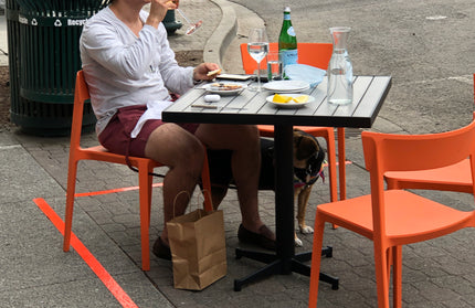 AMKO P148 Orange Commercial Grade Restaurant Durable Plastic Chair