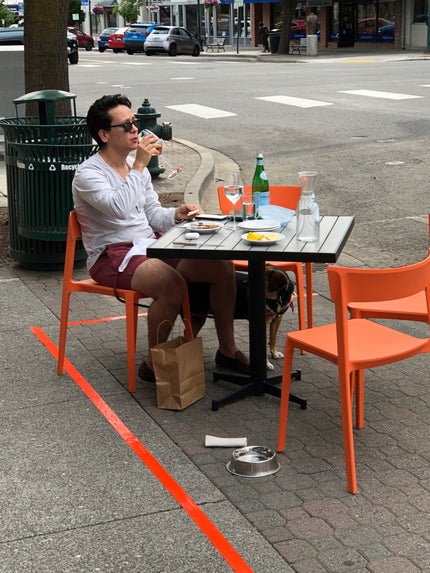 AMKO P148 Orange Commercial Grade Restaurant Durable Plastic Chair