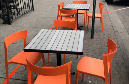 AMKO P148 Orange Commercial Grade Restaurant Durable Plastic Chair