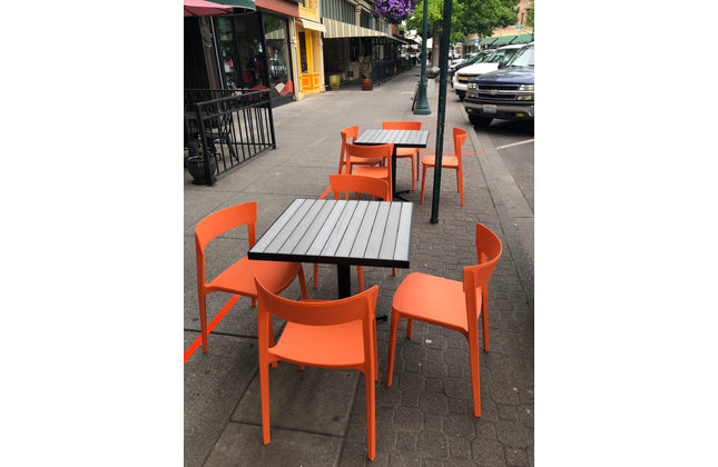 AMKO P148 Orange Commercial Grade Restaurant Durable Plastic Chair