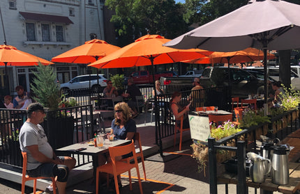 AMKO P148 Orange Commercial Grade Restaurant Durable Plastic Chair