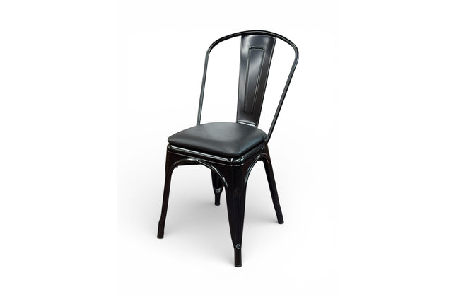 AMKO M7781 Black Commercial Grade Restaurant Chair