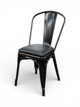 AMKO M7781 Black Commercial Grade Restaurant Chair