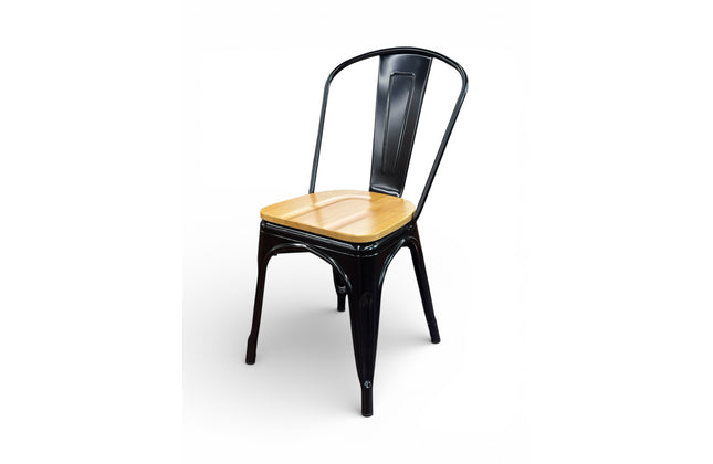 AMKO M7781 Black Commercial Grade Restaurant Chair