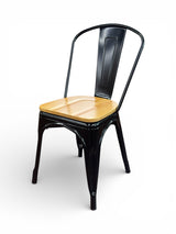 AMKO M7781 Black Commercial Grade Restaurant Chair