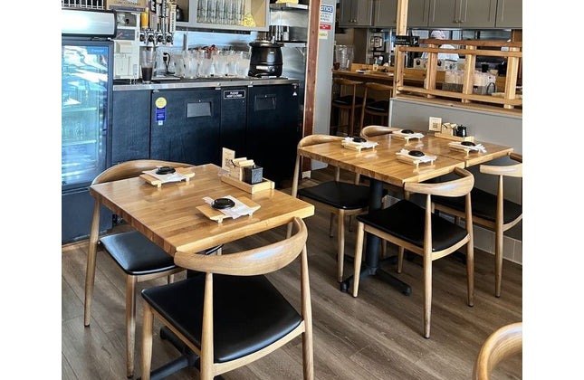 AMKO T11 White Oak Natural Butcher Block Restaurant Table Top