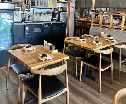 AMKO T11 White Oak Natural Butcher Block Restaurant Table Top