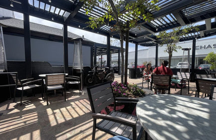 AMKO 543AB Gray Brown Aluminum Commercial Grade Restaurant Chair