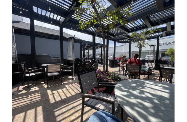 AMKO 543AB Gray Brown Aluminum Commercial Grade Restaurant Chair