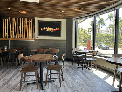 AMKO T20P Plank Black Walnut Live Edge Restaurant Table Top