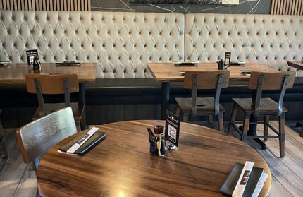 AMKO T20P Plank Black Walnut Live Edge Restaurant Table Top