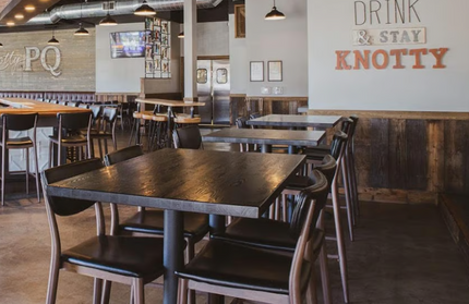 AMKO T64 Ashwood Carbonized Dark Butcher Block Restaurant Table Top