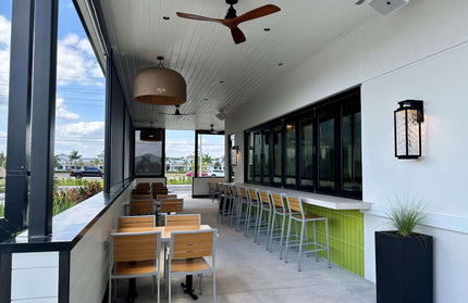 AMKO 543SG Teak Aluminum Commercial Grade Restaurant Chair