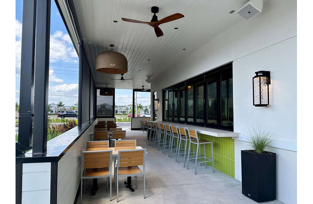 AMKO 543SG Teak Aluminum Commercial Grade Restaurant Chair