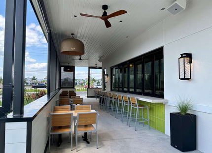 AMKO 543SG Teak Aluminum Commercial Grade Restaurant Chair