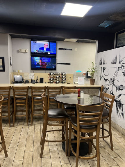 AMKO 2020P Restaurant Solid Wood Barstool