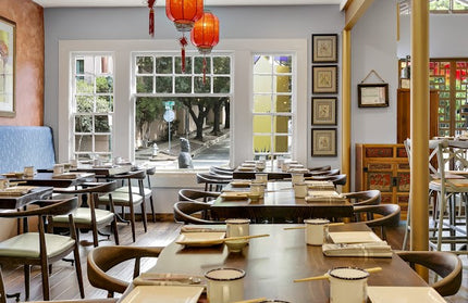 AMKO M5680A Walnut Commercial Grade Restaurant Chair