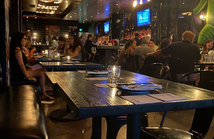 AMKO T64 Ashwood Carbonized Dark Butcher Block Restaurant Table Top