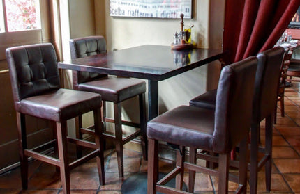 AMKO M2909 Metal Frame Full Upholstered Seat Restaurant Barstool