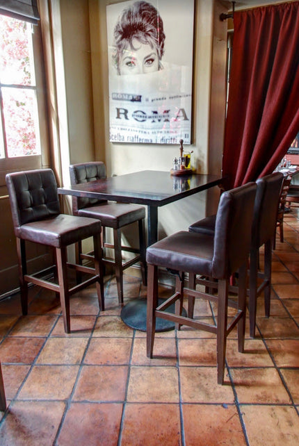 AMKO M2909 Metal Frame Full Upholstered Seat Restaurant Barstool