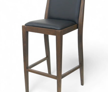 AMKO M2955 Walnut Commercial Grade Restaurant Barstool