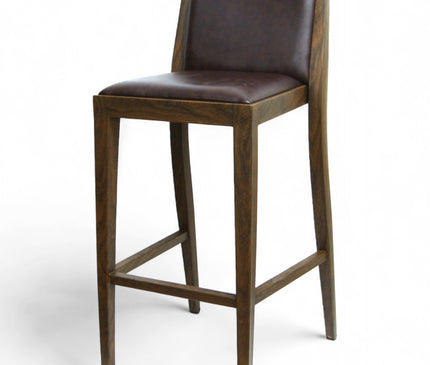 AMKO M2955 Walnut Commercial Grade Restaurant Barstool