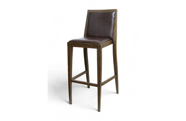 AMKO M2955 Walnut Commercial Grade Restaurant Barstool