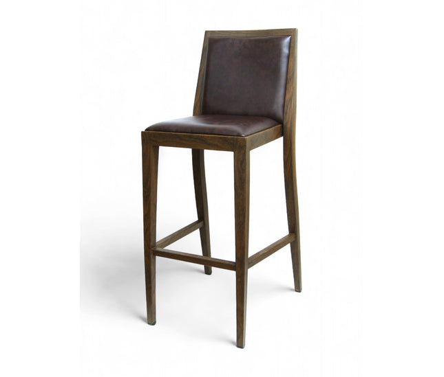 AMKO M2955 Walnut Commercial Grade Restaurant Barstool