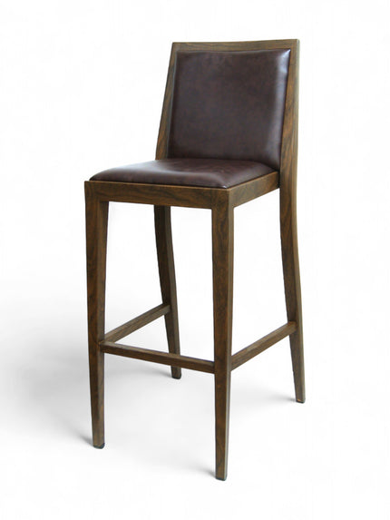AMKO M2955 Walnut Commercial Grade Restaurant Barstool