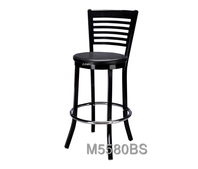 AMKO M5580BS Black Metal Barstool on Sale $65