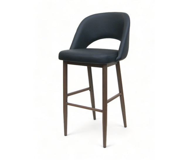 AMKO M5670BS Black Commercial Grade Restaurant Barstool