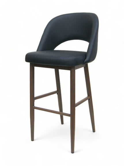 AMKO M5670BS Black Commercial Grade Restaurant Barstool