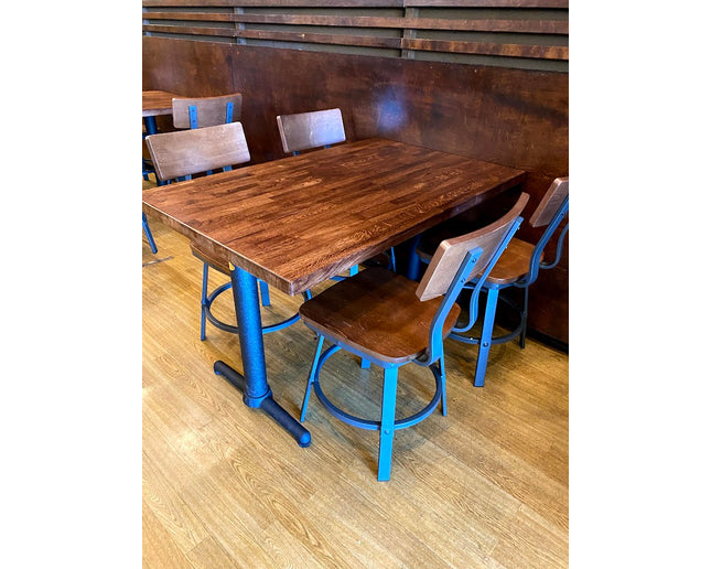AMKO T11 White Oak Light Walnut Butcher Block Restaurant Table Top