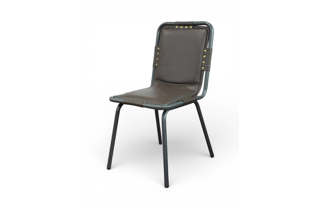 AMKO M5900-2  Dark Gray Metal Frame Full Upholstered Seat Restaurant Chair