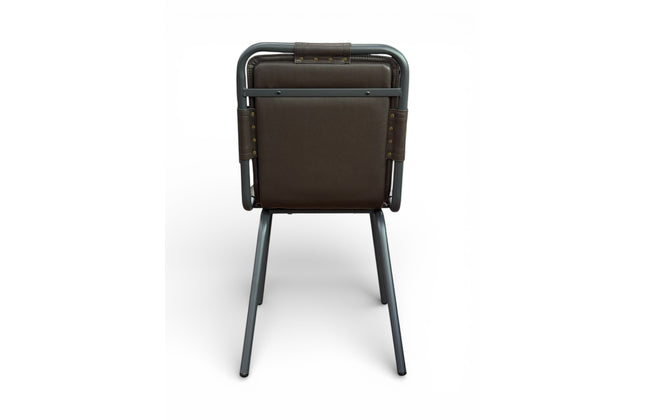 AMKO M5900-2  Dark Gray Metal Frame Full Upholstered Seat Restaurant Chair