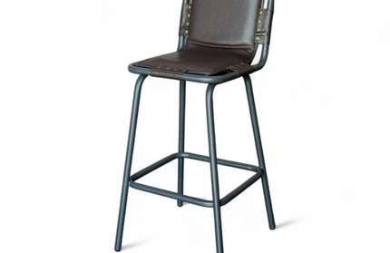 AMKO M5900BS-2  Dark Gray Metal Frame Full Upholstered Seat Restaurant Barstool