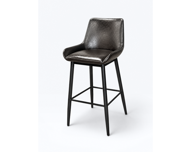 AMKO M5901BS Brown Metal Frame Full Upholstered Seat Restaurant Barstool