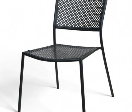 AMKO M7105 Black Metal Commercial Grade Restaurant Chair